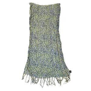 Kirra Scarf Wrap Shawl Spotted Animal Print Leopard Print Blue Gray 20x76